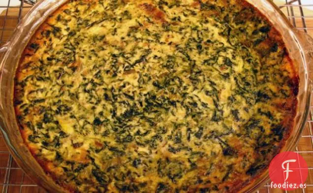 Quiche sin Corteza de Espinacas y Gouda Ahumado