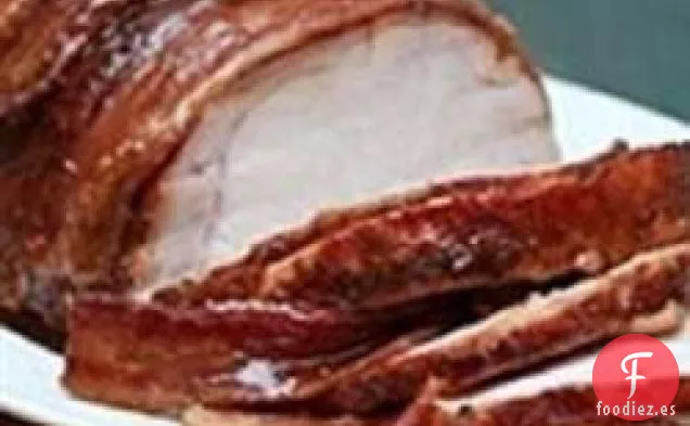 Lomo de Cerdo envuelto en Tocino con Glaseado Dulce Picante