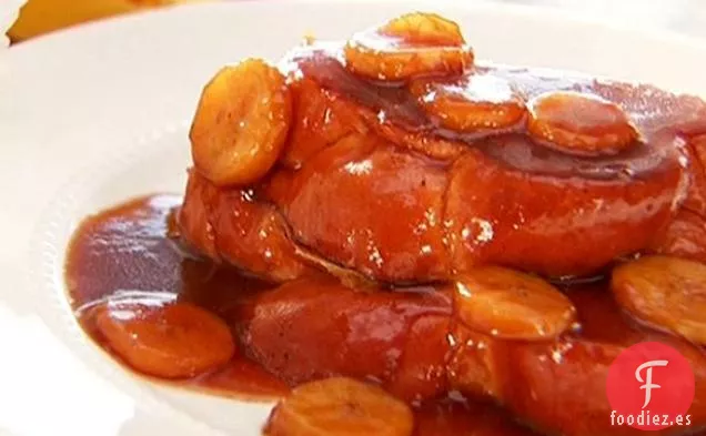 Tostadas Francesas con Jarabe de Plátano de Azúcar Morena