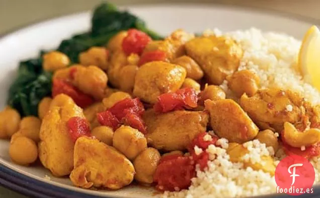 Pollo al Curry y Garbanzos