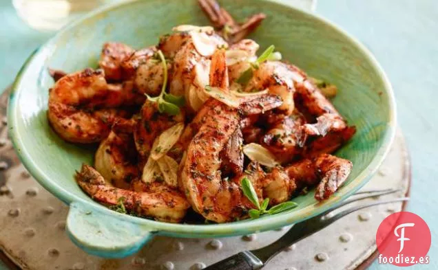 Camarones a la Parrilla con Ajo (Gambas al Ajillo)