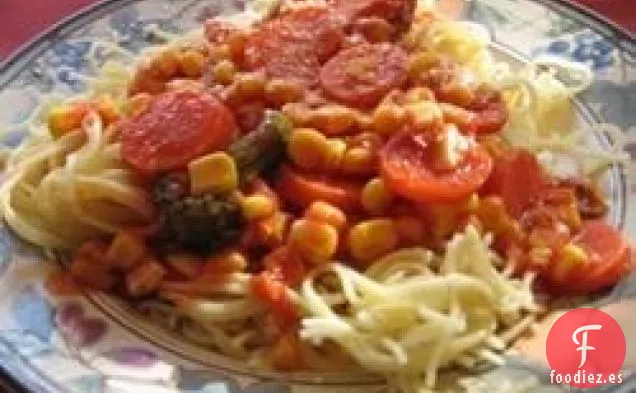Espaguetis Vegetarianos Rápidos de Al
