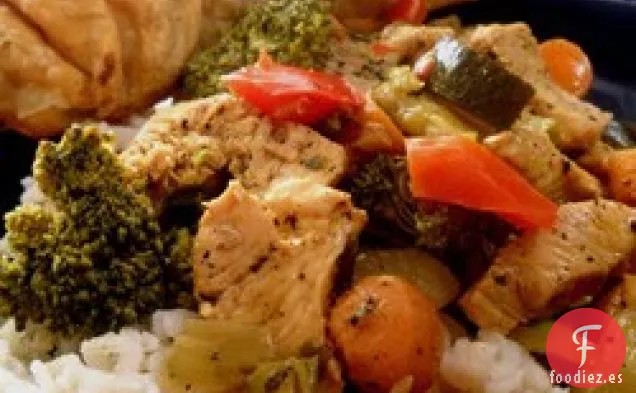 Tazón de Arroz Con Pollo y Naranja