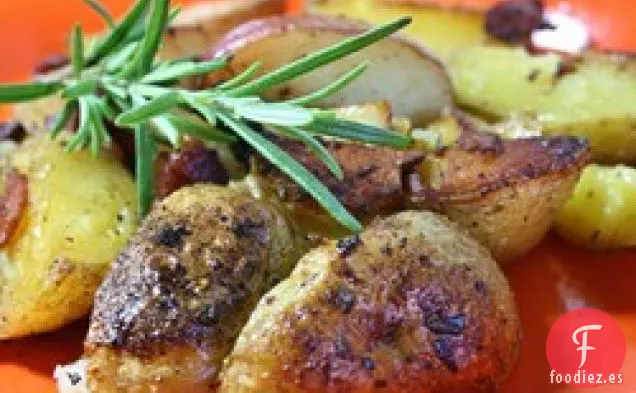 Patatas de Mármol Asadas en Sartén