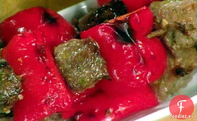 Brochetas de Cordero y Pimienta