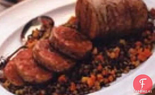 Cotecchino con Lenticchie (Gran Salchicha con Lentejas)
