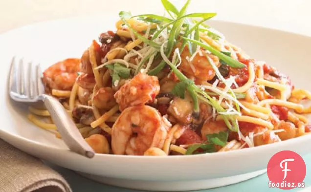 Pasta de Camarones y Garbanzos