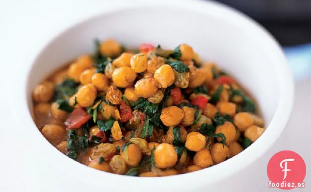 Estofado de Garbanzos y Espinacas