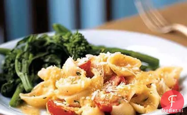 Pasta con Garbanzos y Salsa de Ajo