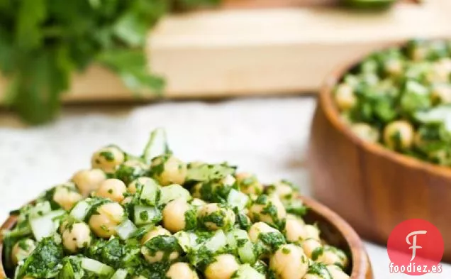 Ensalada de Garbanzos con Cilantro y Lima