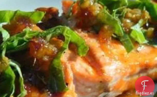 Salmón rápido con Glaseado de Jengibre