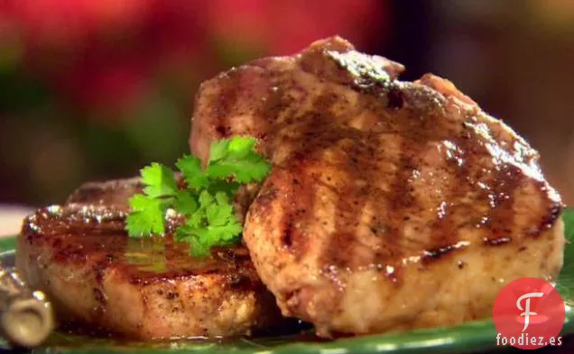 Chuletas de Cerdo Glaseadas con Bourbon