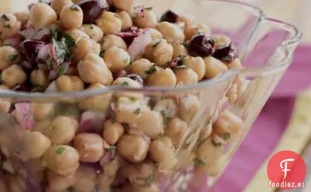 Ensalada de Garbanzos con Hierbas Provenzales y Aceitunas