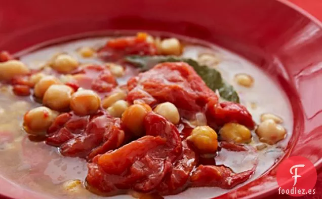 Estofado de Garbanzos a Limón y Tomate Seco al Horno