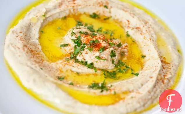 Hummus Con Cebolla Caramelizada