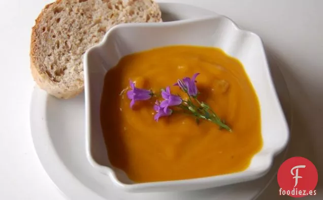 Receta de Sopa de Garbanzos y Calabaza Asada