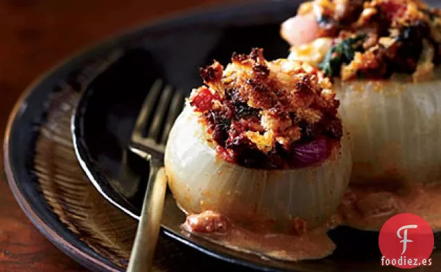 Cebollas Rellenas de Cordero y Espinacas