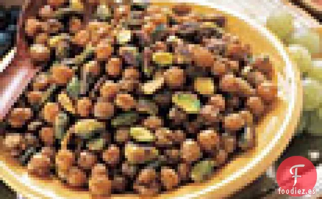 Garbanzos Tostados Especiados y Pistachos