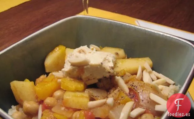 Estofado Marroquí De Calabaza Y Garbanzos