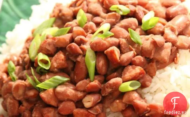 Frijoles Rojos y Arroz de Cocción Lenta