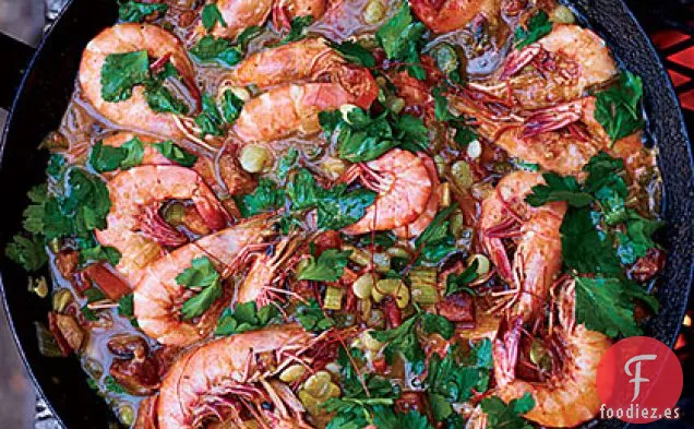 Estofado de Camarones y Salchichas