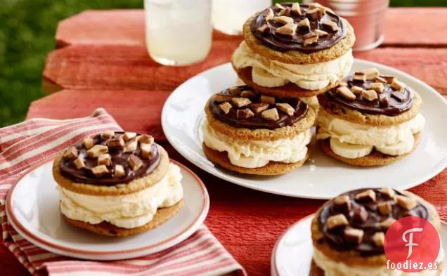 Sándwiches de Helado de Plátano Congelados