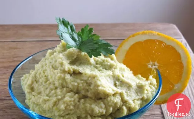Hummus De Ajo Verde Garbanzo Con Limón En Conserva Y Semillas De Sésamo