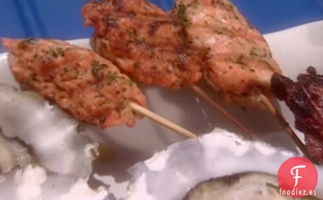 Kebabs de Kefta de Salmón