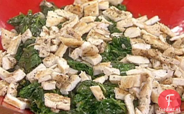 Ensalada Tibia de Espinacas Picatta De Pollo Picada