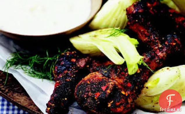 Muslos recubiertos de pimienta negra picante