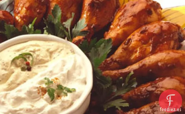 Baquetas A La Parrilla Con Salsas Picantes