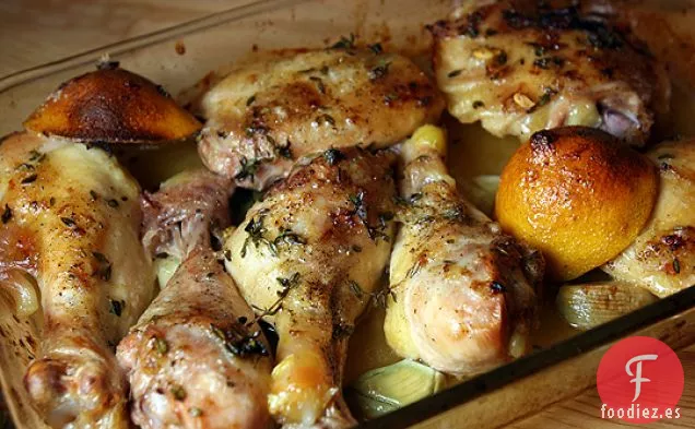 Pollo con Ajo Y Limón
