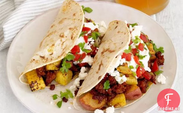 Tacos de Chorizo y Patata