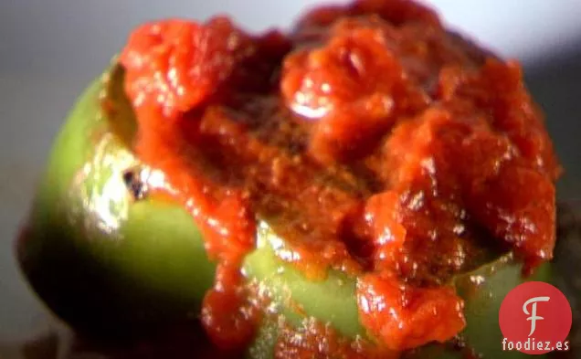 Pan de Carne Frito en Pimiento Tricolor