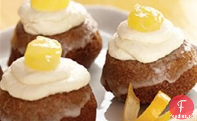 Mini Pasteles de Pan de Jengibre con Limón