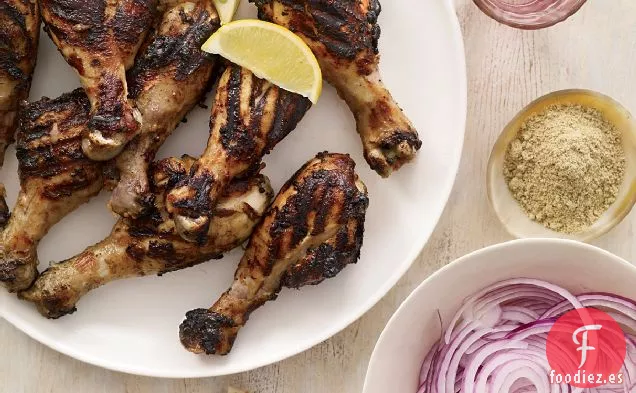 Muslos de Pollo al Estilo Tandoori a La Parrilla