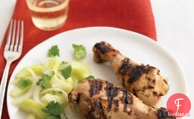 Pollo marinado con yogur
