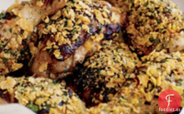 Pollo Con Suero De Mantequilla Con Copos De Maíz Crujientes