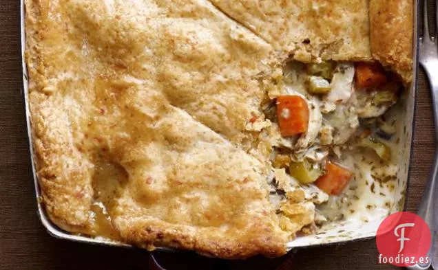 Potpie De Pollo Con Corteza De Queso Cheddar