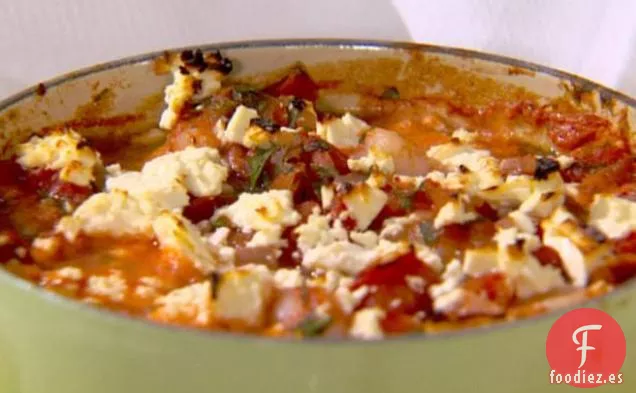 Camarones al Horno con Tomates y Queso Feta