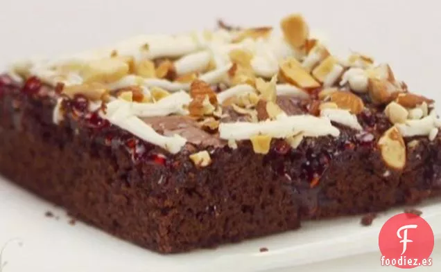 Barras de Chocolate y Frambuesa con Chocolate Blanco y Almendras