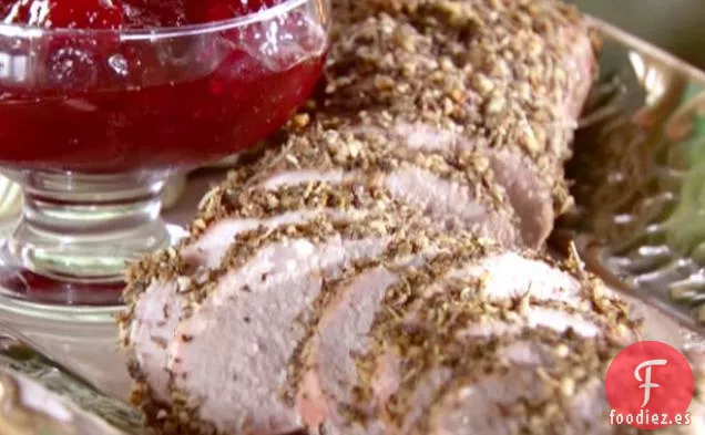 Asado de Cerdo con Hierbas y Chutney de Arándanos