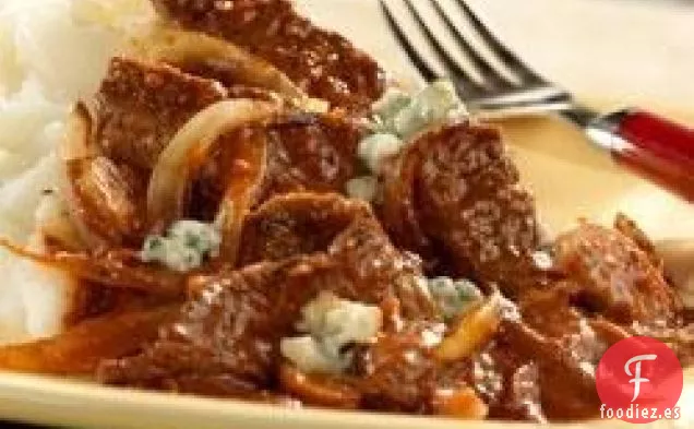 Bistec con Salsa Gorgonzola de Tomate