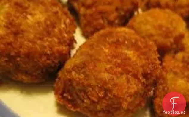 Sabrosas Bolas de Berenjena Fritas