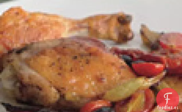Asado De Pollo Y Tomate Provenzal
