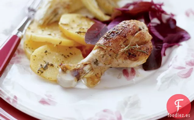 Pollo al Horno con Patatas, Hinojo y Menta