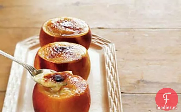 Melocotones y Crema de Brûlée