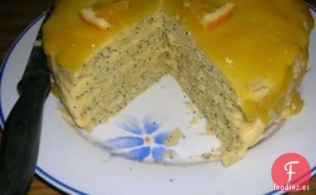Torta de Semillas de Amapola con Glaseado de Naranja