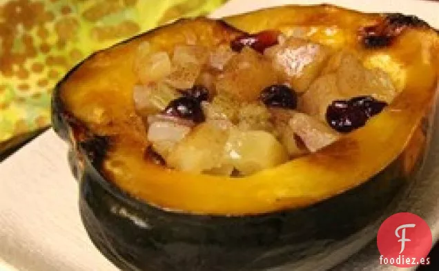 Calabaza de Bellota al Horno con Relleno de Manzana