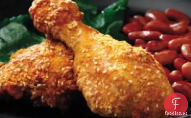 Pollo frito al horno
